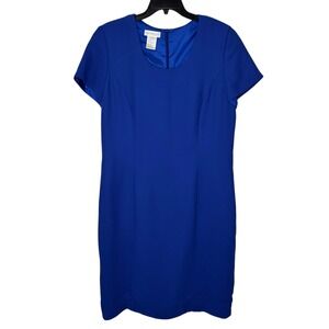 Worthington Royal Blue Short Sleeve Sheath Dress 16T